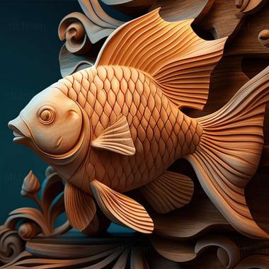 3D model Viviparous aquarium fish fish (STL)